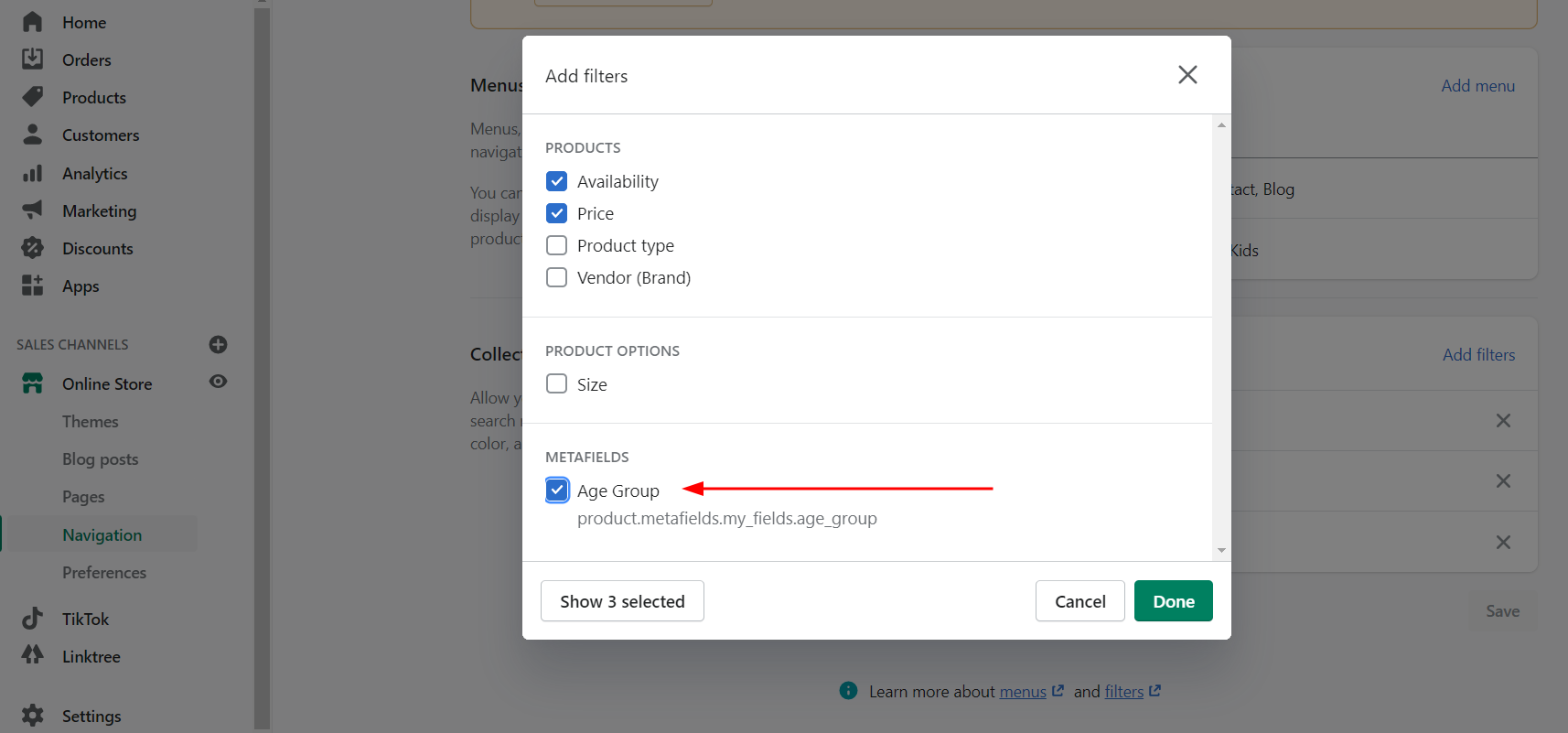 Shopify Filters