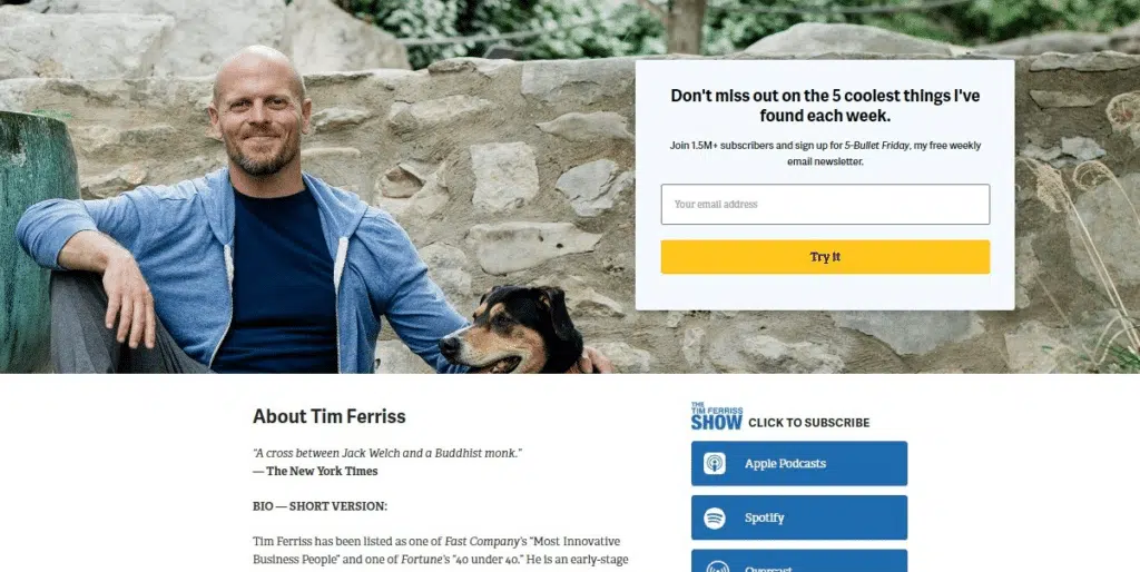 Top 20 best personal branding examples in 2024 Tim Ferriss