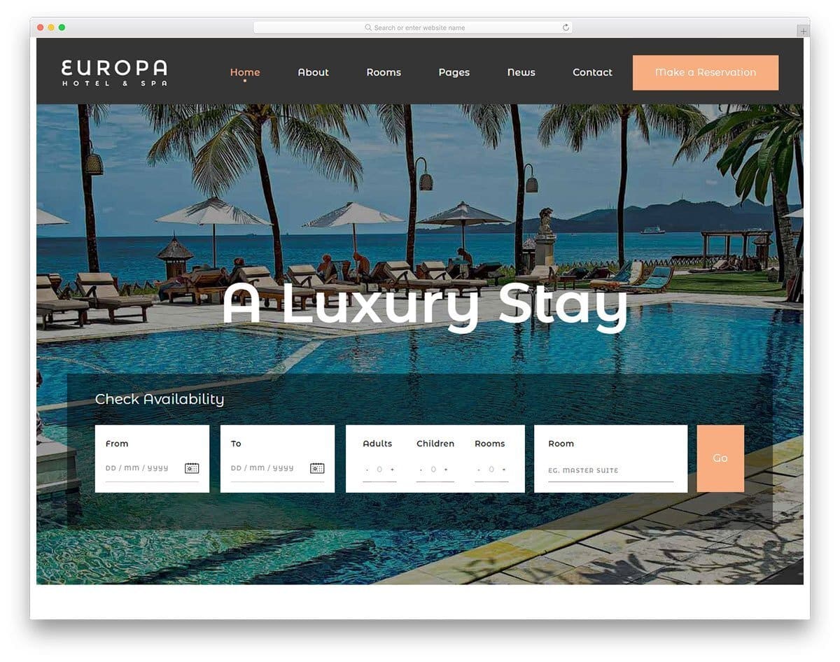thiết kế website ngành du lịch