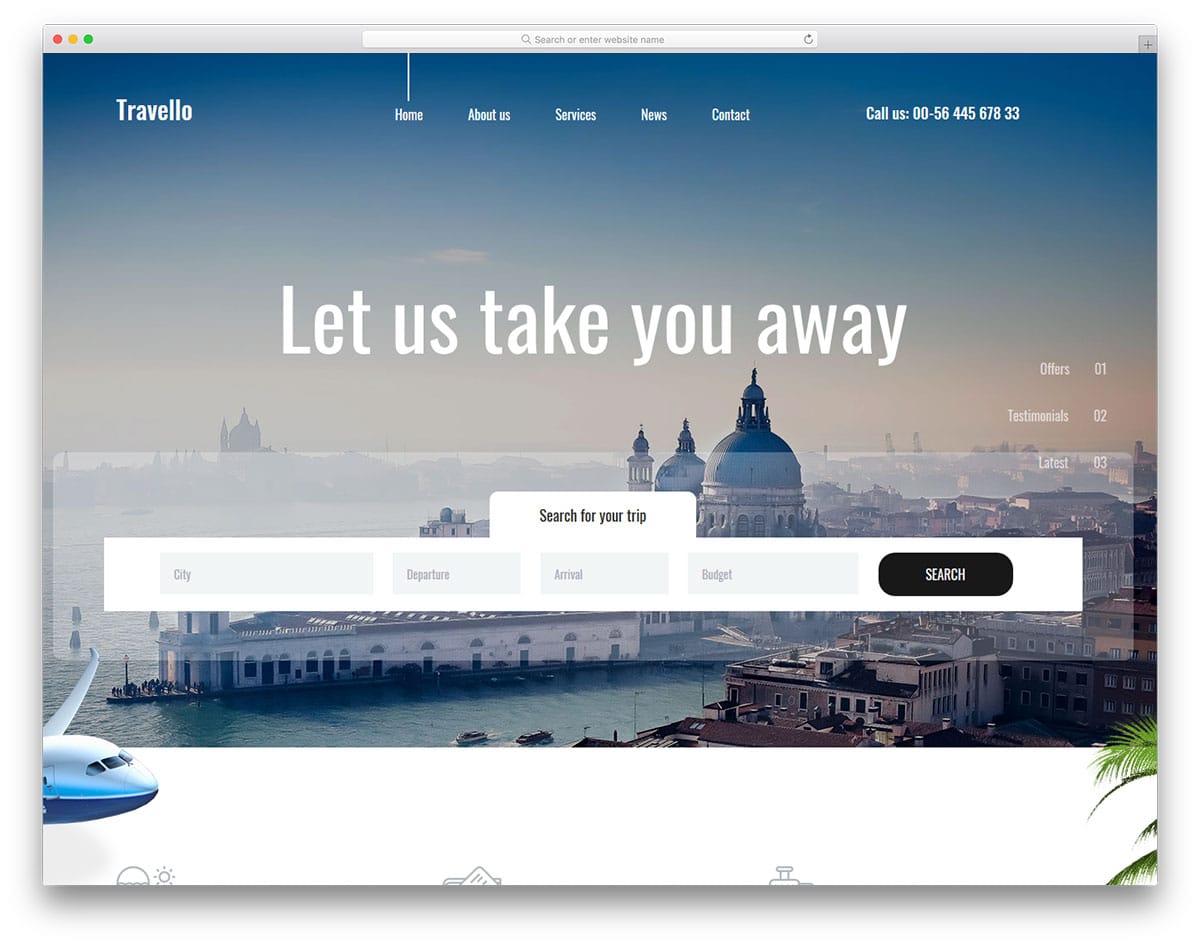 thiết kế website ngành du lịch