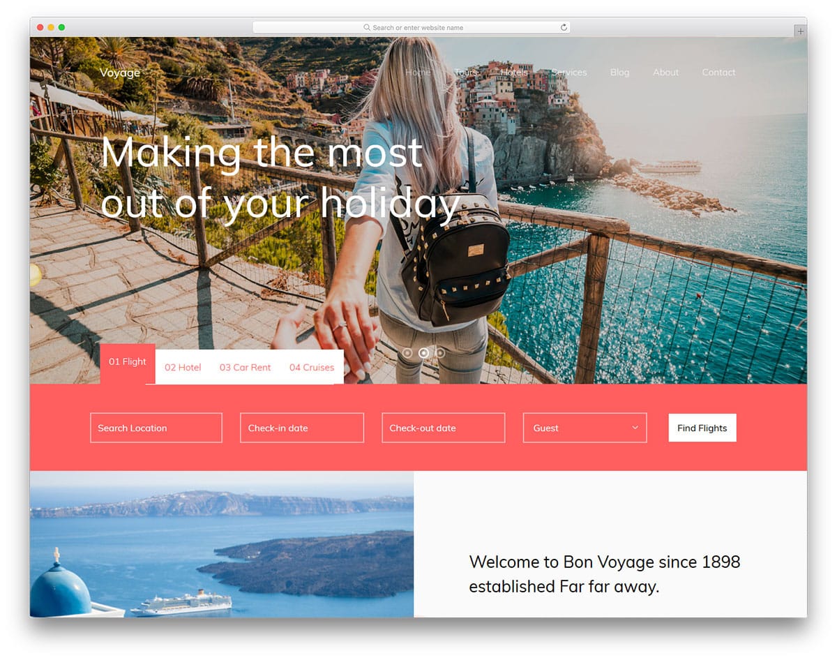thiết kế website ngành du lịch