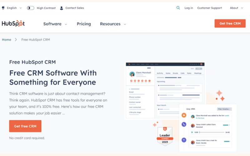 HubSpot CRM free