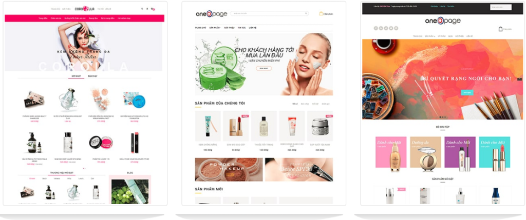 thiết kế website mỹ phẩm