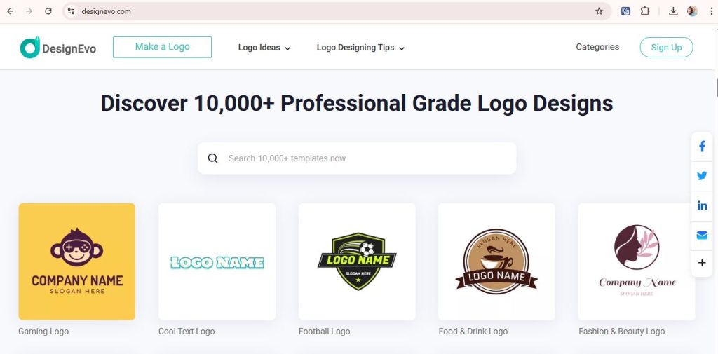 web tạo logo miễn phí