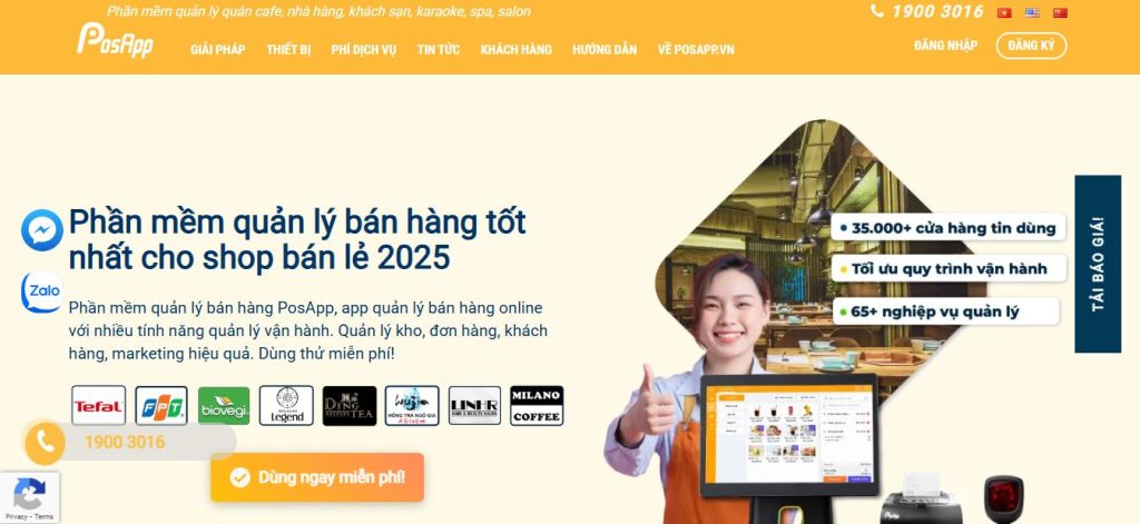 app quản lý bán hàng