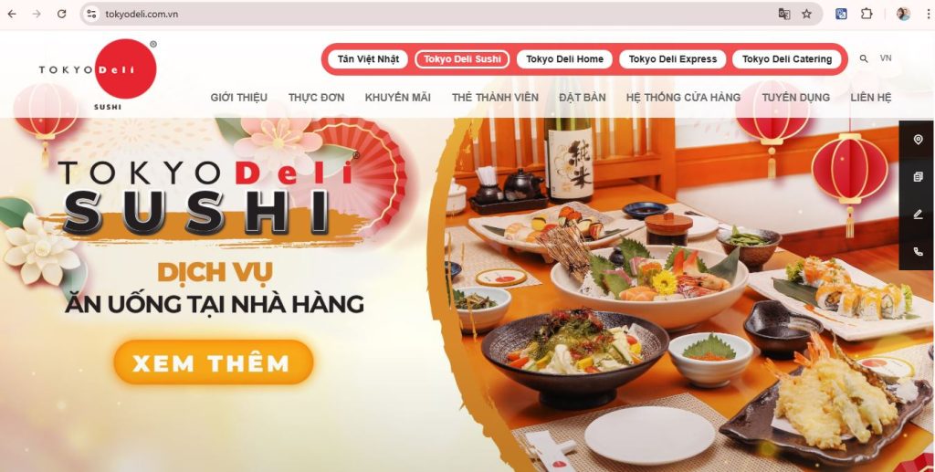 Website nhà hàng ẩm thực