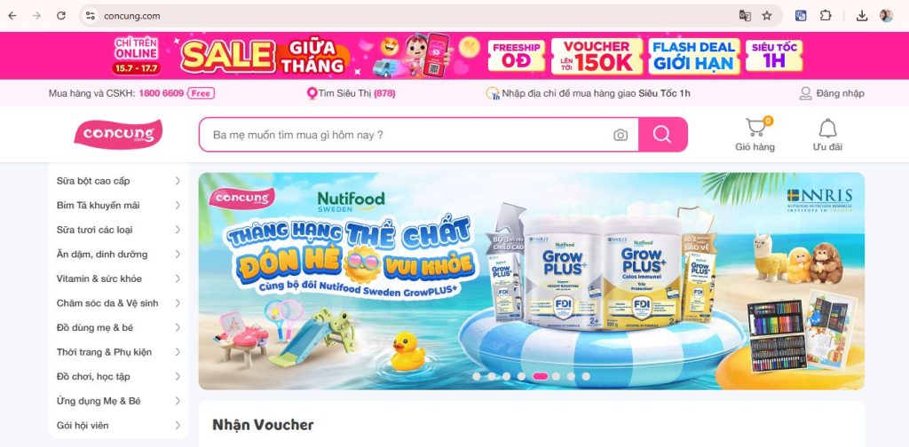 Website mẹ và bé