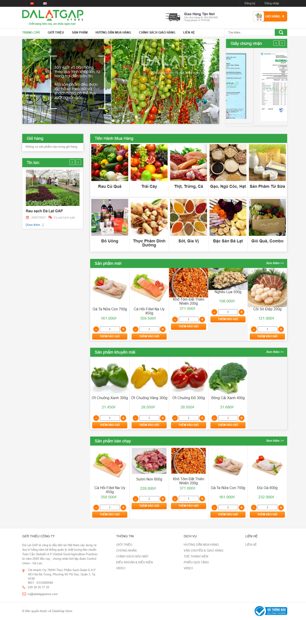 Website nông sản
