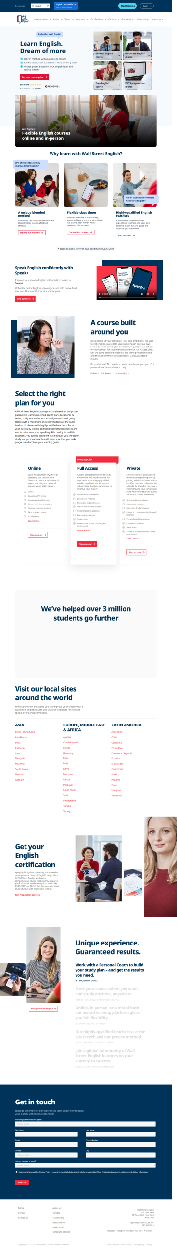 Website trung tâm ngoại ngữ